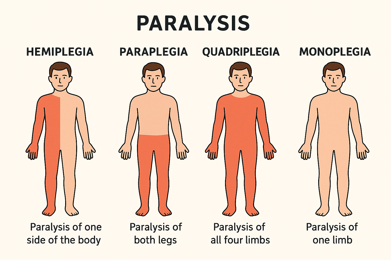 Paralysis Types and How They Impact Daily Life